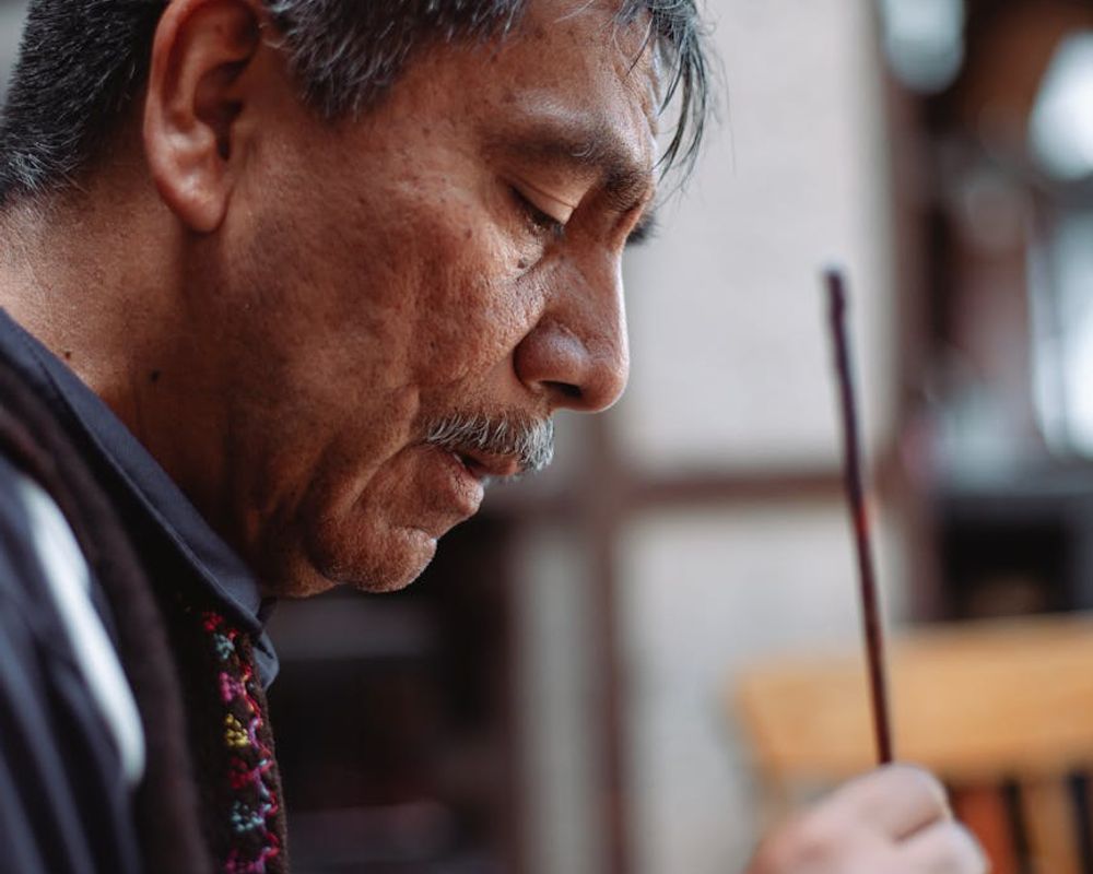 Detailed view of a person focusing on movement technique.